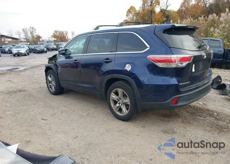 2015 Toyota Highlander Limited V6 из США, поврежденный, VIN 5TDDKRFH6FS142288
